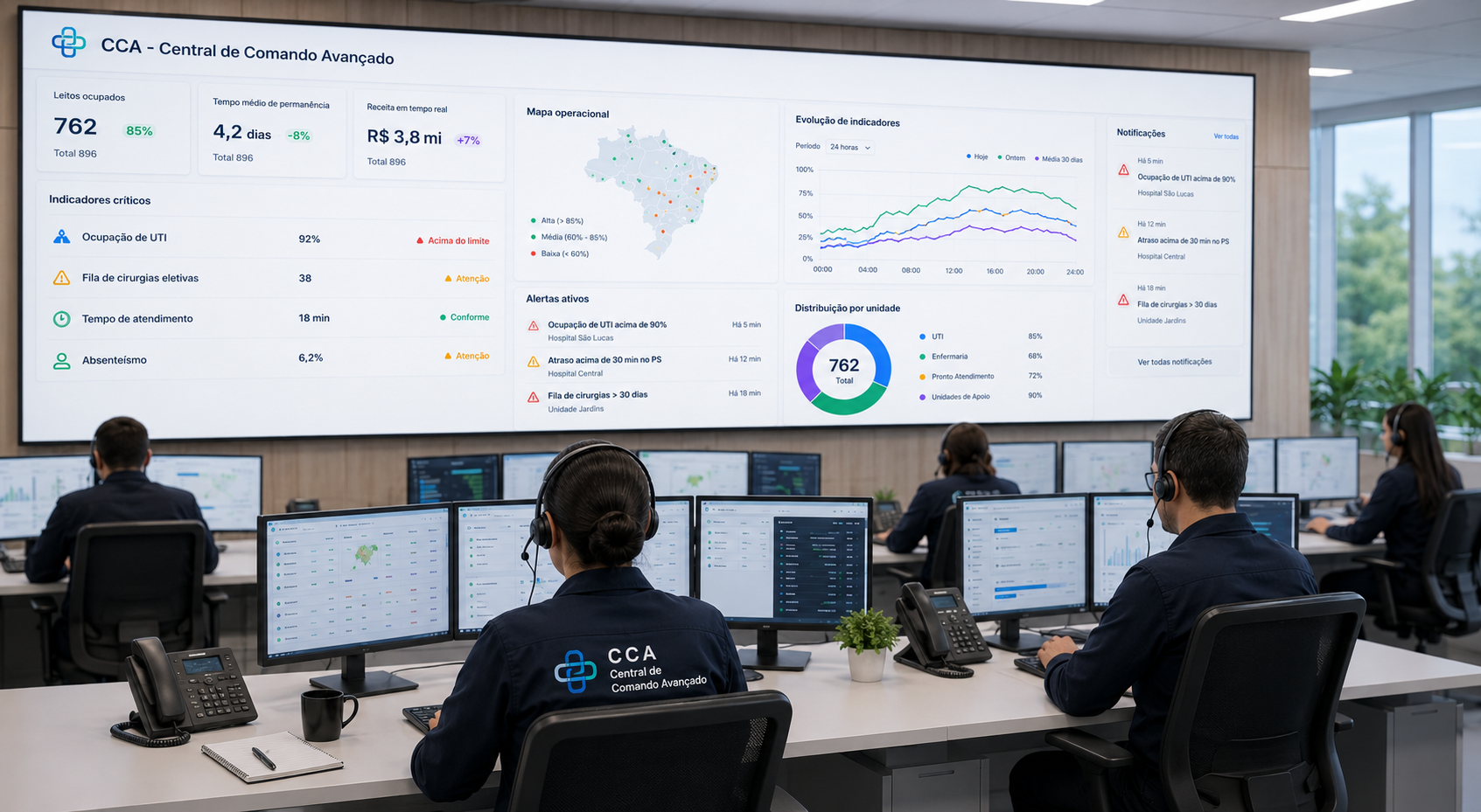 CCO - Centro de Comando Operacional em operação
